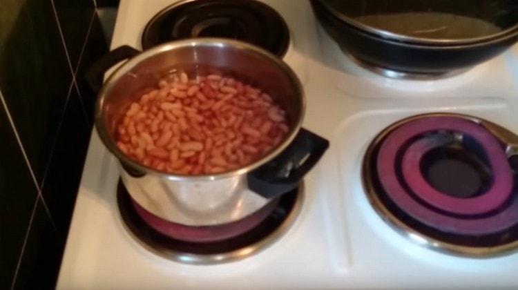 Cook the beans.