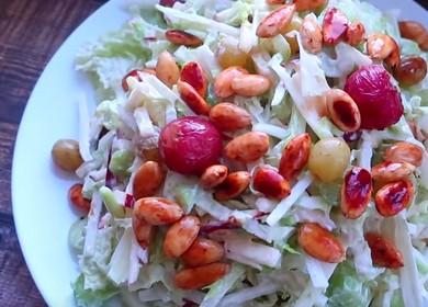 A delicious salad recipe with celery stem: step by step photos.