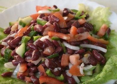 We prepare a delicious salad with beans according to a step-by-step recipe with a photo.