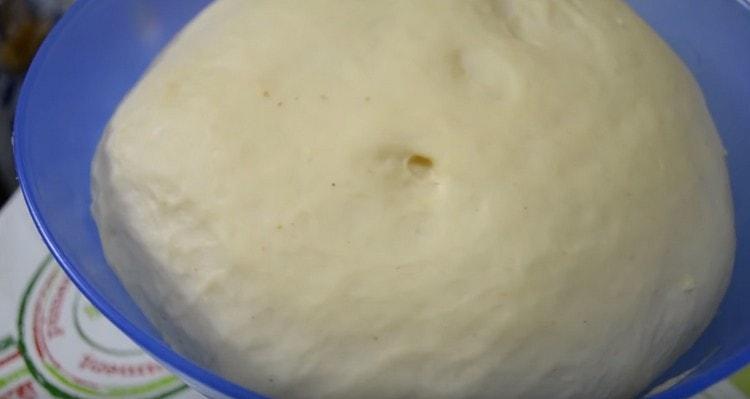 Airy yeast dough ready.