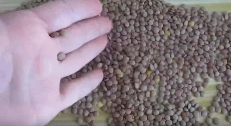 We sort out the lentils.