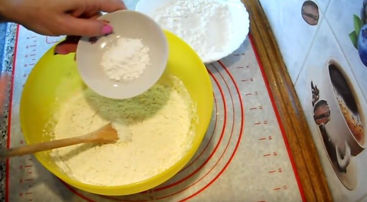 Instead of yeast, add baking powder to the curd dough.