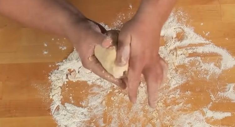 Knead the dough for 10-15 minutes.