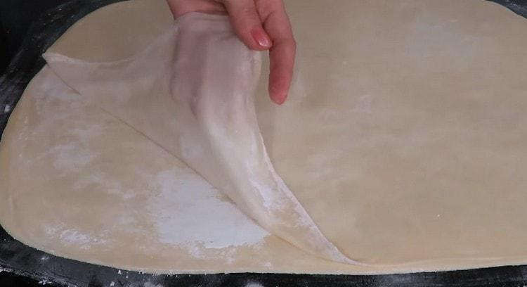 Filo dough is very thin.