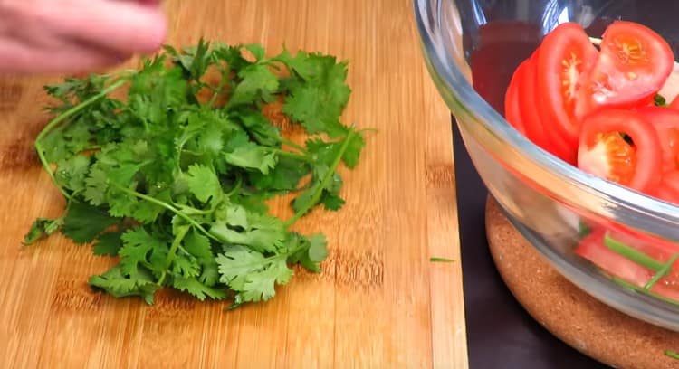 From cilantro you need leaves.