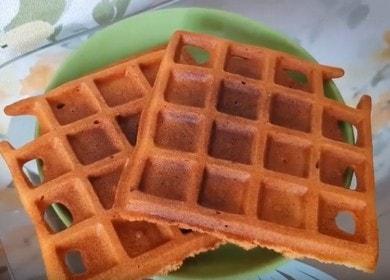 We prepare delicious crispy waffles according to a step-by-step recipe with a photo.