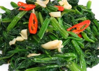 Funky Garnish Recipe - Fried Spinach with Garlic 🥗