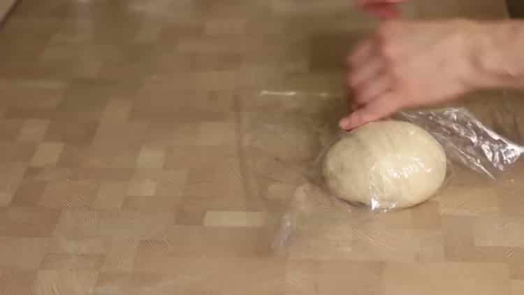 To prepare, wrap the dough in a film