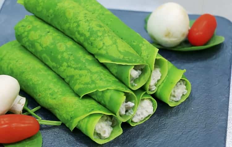 spinach pancakes ready