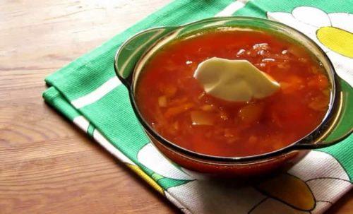 Borsch with canned beans: a step by step recipe with photos