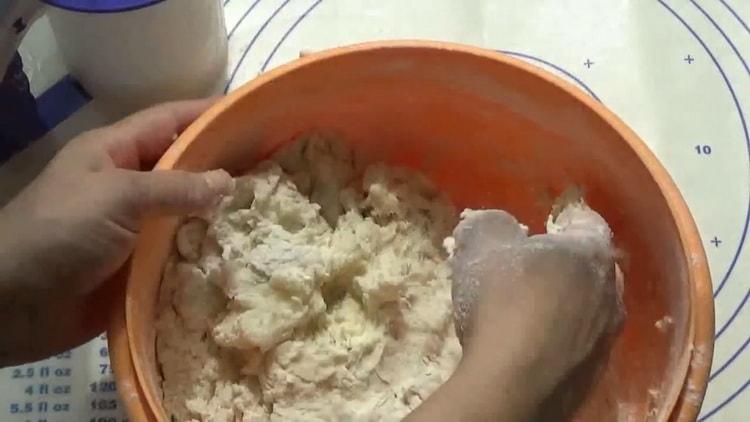 Sift flour to make dough
