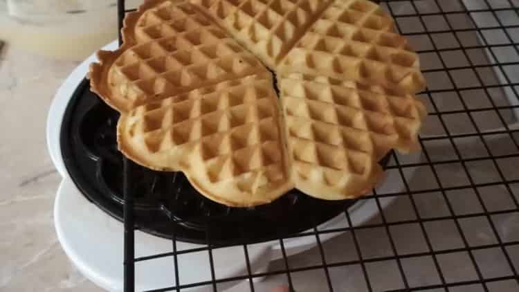 waffles in a waffle iron are ready