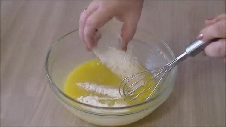 Add baking powder to make waffles