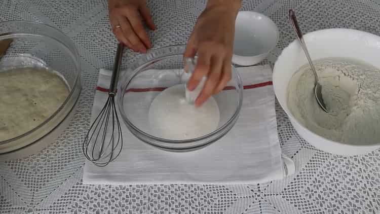 Prepare the ingredients for the dough.