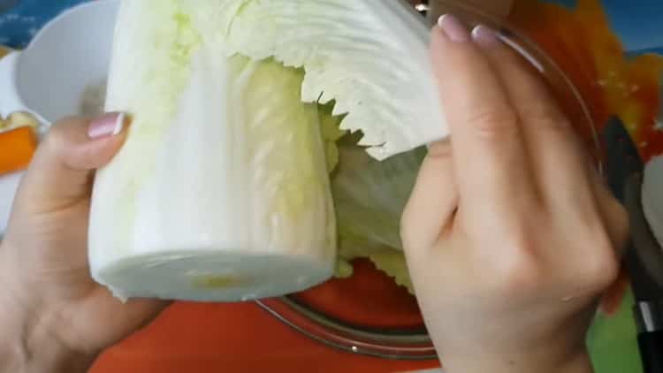 To prepare stuffed cabbage, prepare the ingredients