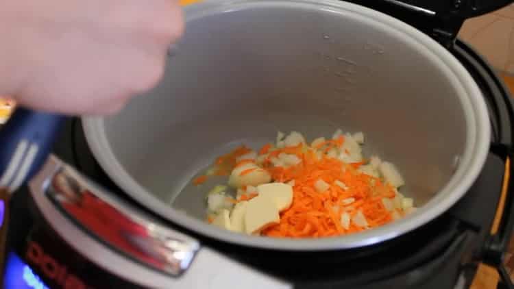 To make buckwheat, fry vegetables