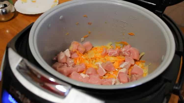 To make buckwheat, fry the meat