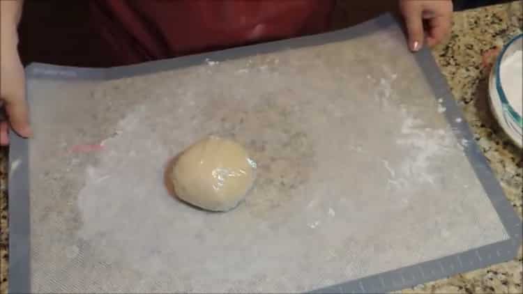 To make homemade noodles, put the dough in a bag