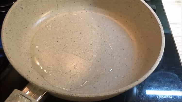 To cook potato pancakes, preheat the pan