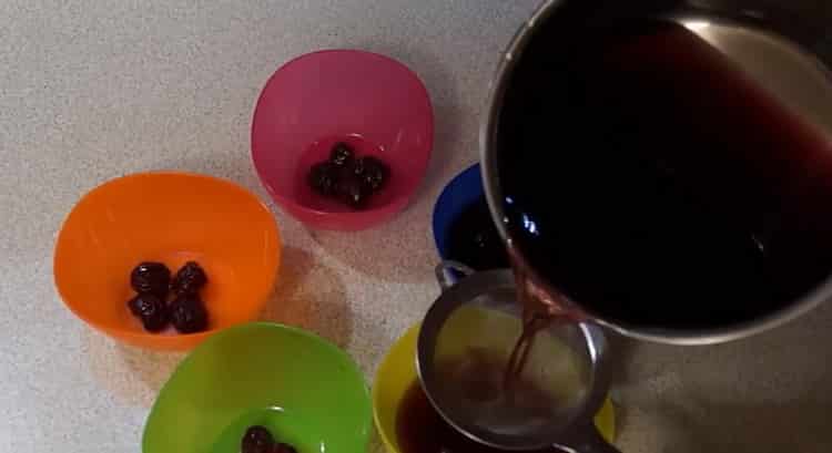 To prepare jelly, prepare molds