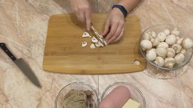 Cuisson de julienne en tartelettes