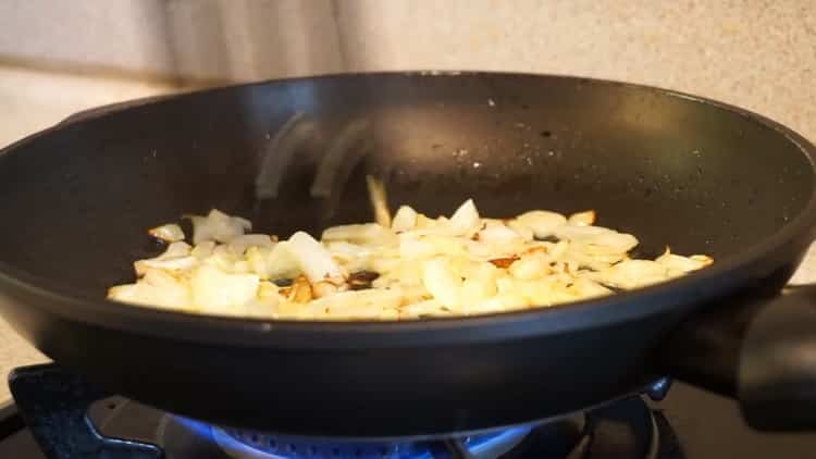 Heat the pan to cook