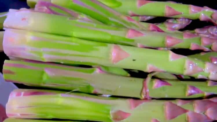 Peel the asparagus before cooking