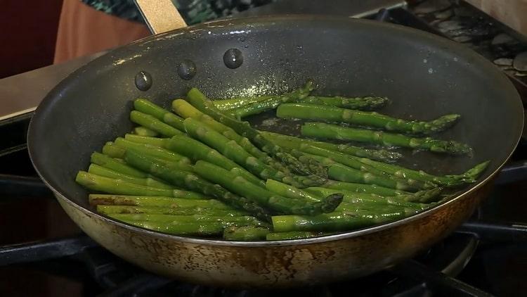 Prepare dishes for asparagus