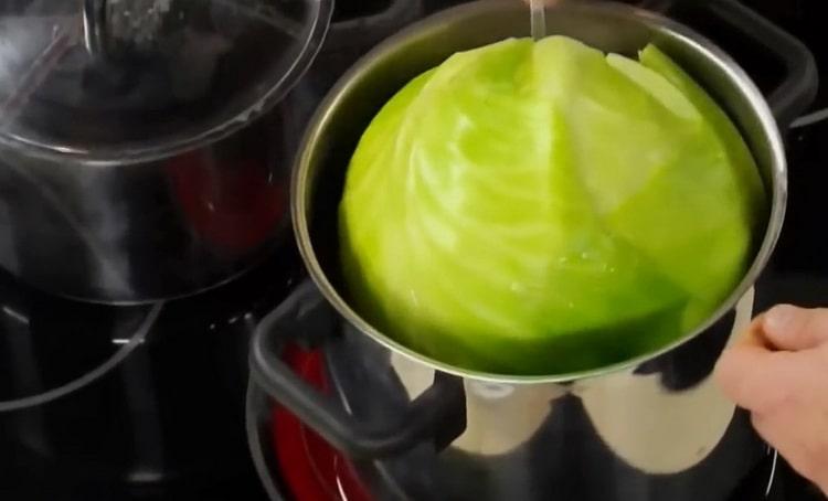 boil water to prepare cabbage