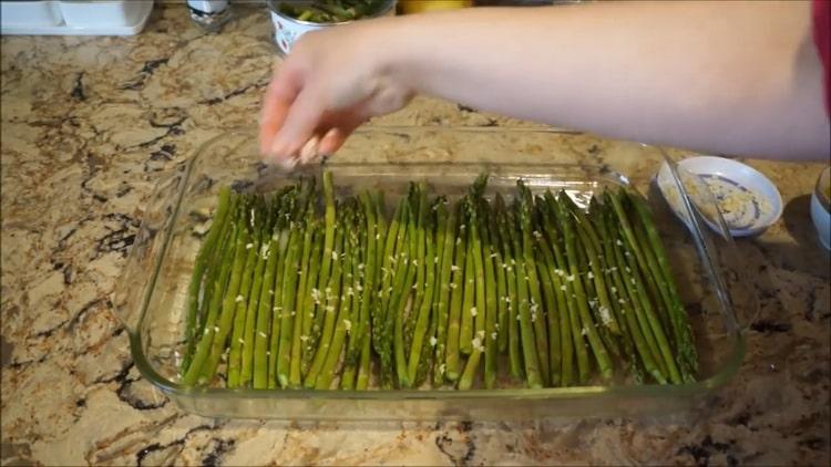 How to cook green asparagus step by step recipe with photo