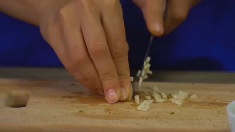 For cooking, chop the garlic