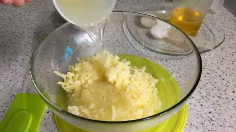  combine the ingredients for potato dough