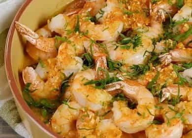Oven-baked prawns in garlic sauce 🦐