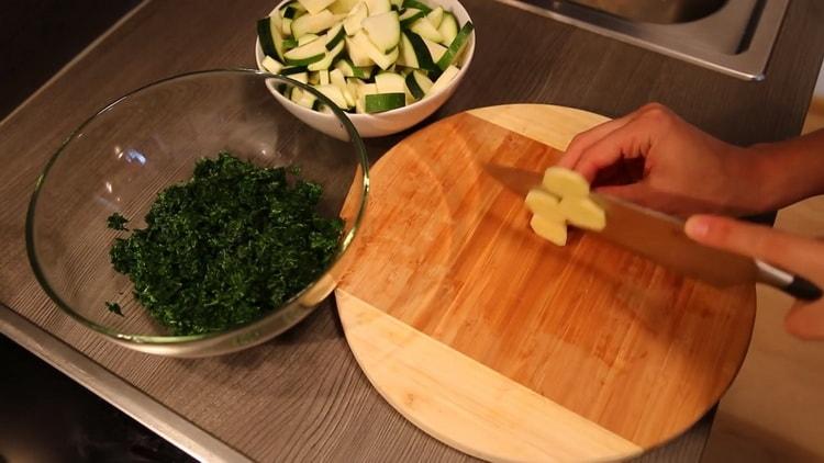 Para cocinar, picar jengibre