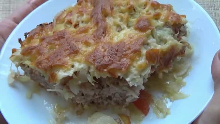 Lazy cabbage rolls on a step by step recipe with photos