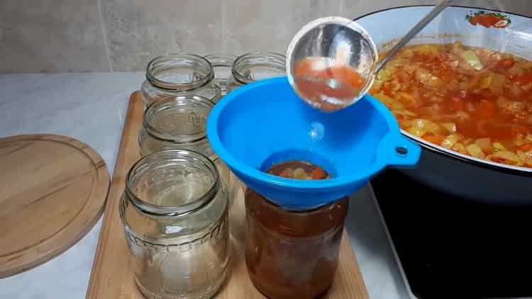 To prepare lecho, prepare jars