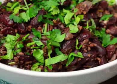 Receta georgiana casera de lobio de frijoles rojos 🍲