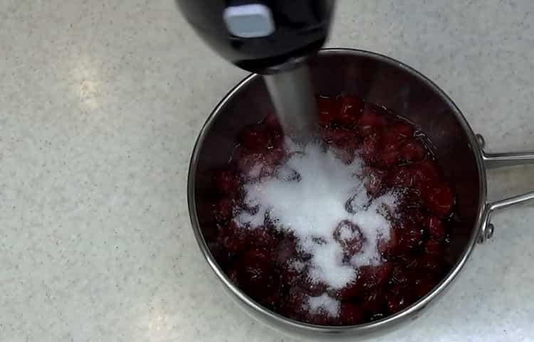 Grind cherries to make a cake