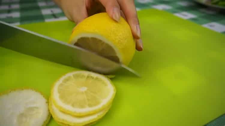 To make a drink, cut lemons