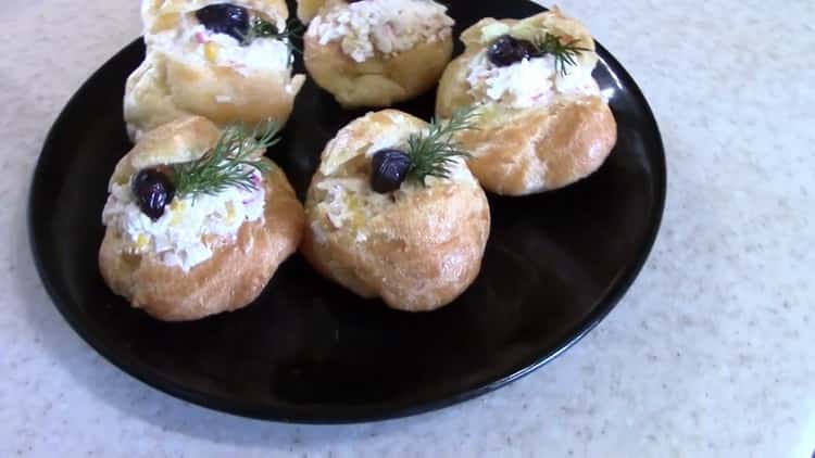 Stuffing for profiteroles step by step recipe with photo