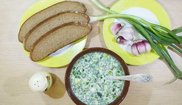Refreshing okroshka according to the classic step by step recipe with photo