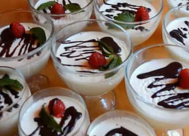 Receta clásica de postre Panna Cotta