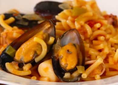 Seafood cocktail pasta - secrets of Spanish cuisine 🍝