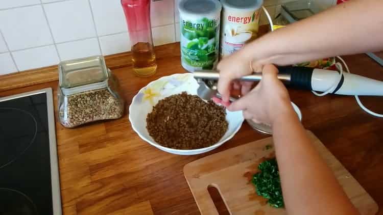 To make mashed potatoes, chop the greens