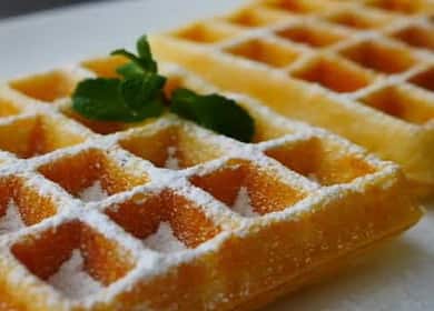 How to learn how to cook delicious soft waffles for an electric waffle iron in a simple recipe 🍪