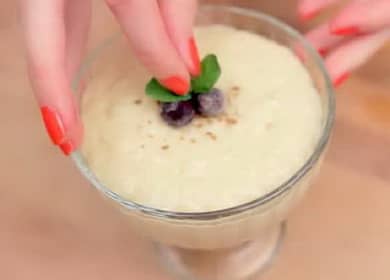 Step by step recipe rice pudding with photo
