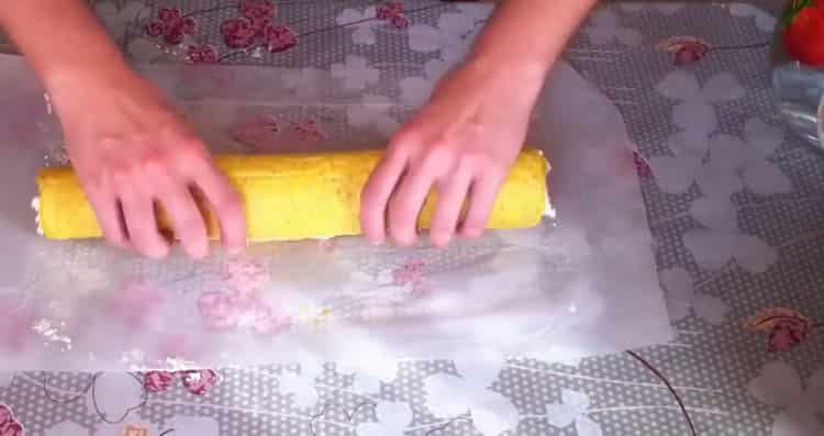 Twist the roll for cooking