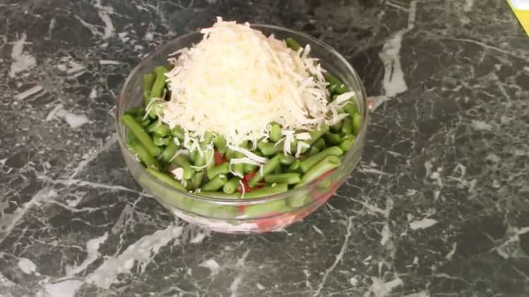 To cook beans, grate cheese