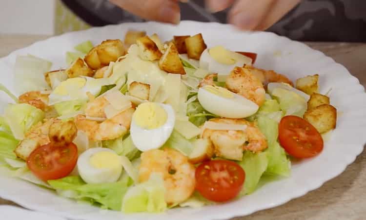 Salade de gambas prête