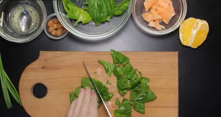 For cooking, chop greens